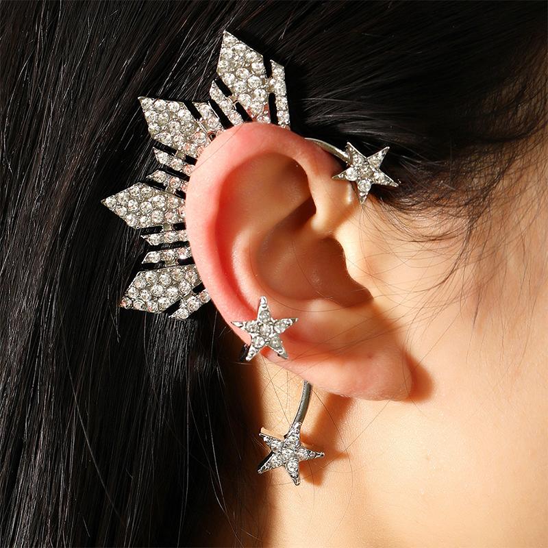 1Pc Star Ear Clips Non-Piercing Ear Cuff Clip Jewelry Catriona Gray Miss U Ear Cuff Inspired Three Stars And The Sun