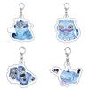 4Pcs/Set  Anime Movie Kpop Demon Hunters Tiger Acrylic Pendant Keyring Jewelry Backpack Decorations Halloween Props Gift