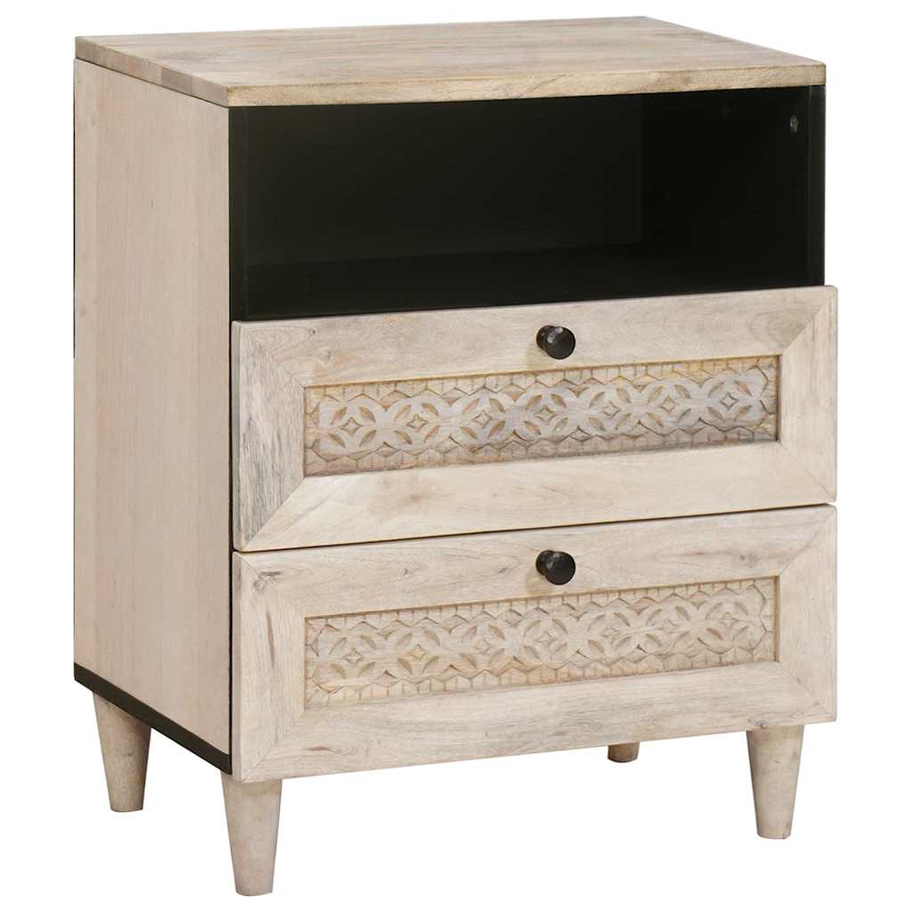 Nightstand White 50 x 33 x 62 cm Particleboard