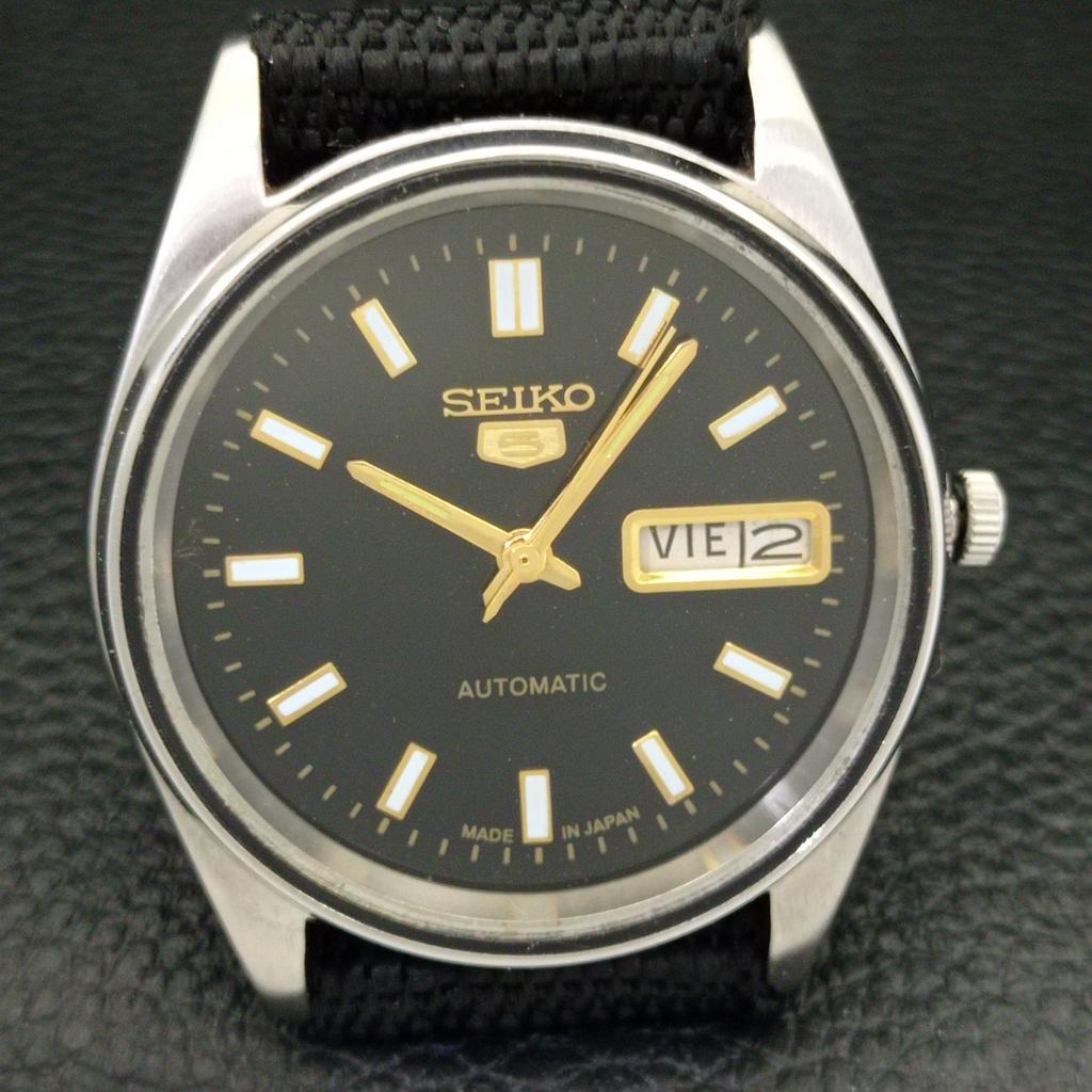 Б/У винтажные мужские часы SEIKO 5 AUTOMATIC 6119C из Японии с черным циферблатом a433861-2 R119-a433861