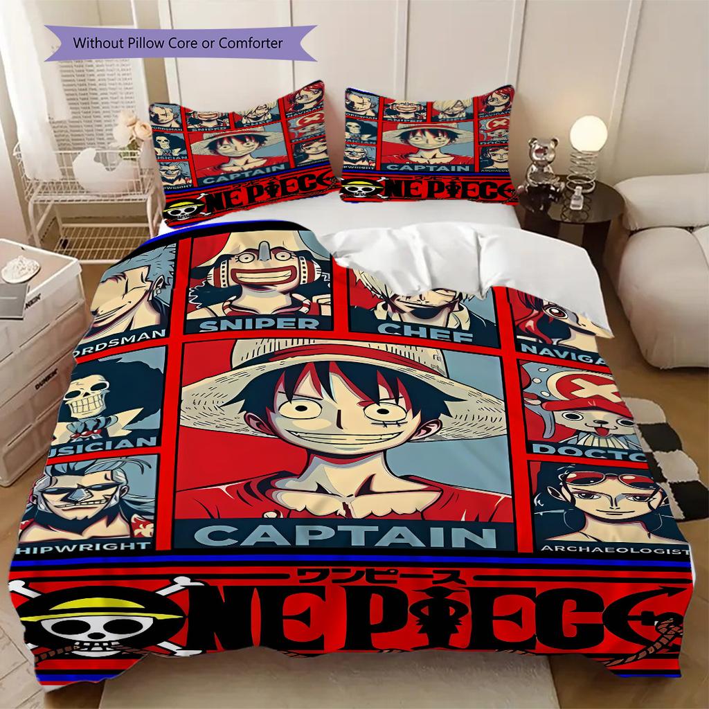 One Piece Anime Soft and Comfortable Duvet Cover, Children's Bedding Set Gift, Various Sizes Available LXR153