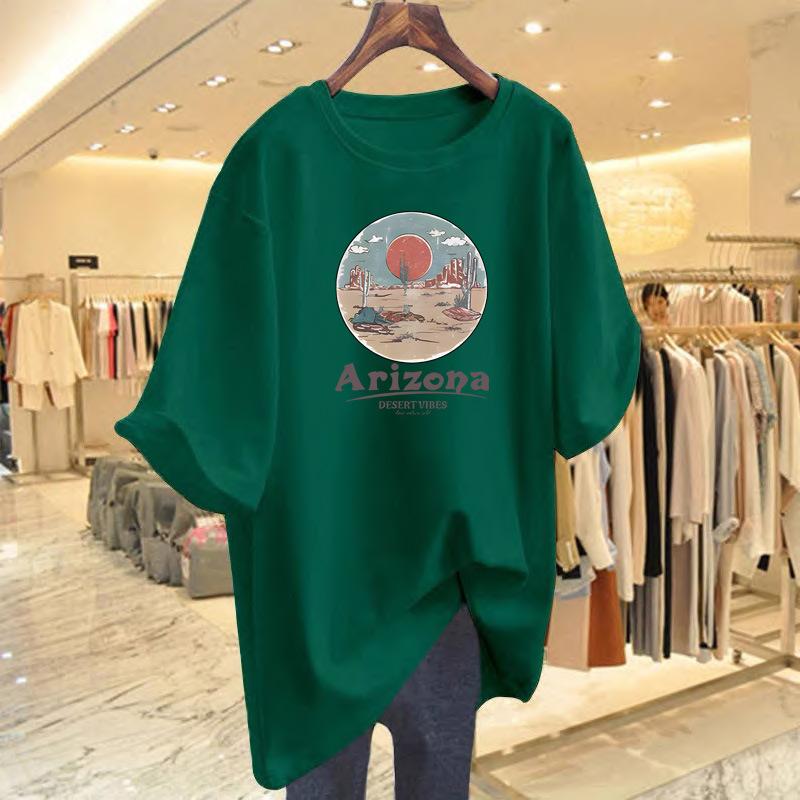 Хлопковая футболка с коротким рукавом женская летняя новая свободная футболка-топ для ношения под низ