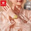 OLEVS Original Women‘s Gold Watch Ladies Analog Quartz Elegant Diamond Wristwatch Waterproof Luminous Women Watches