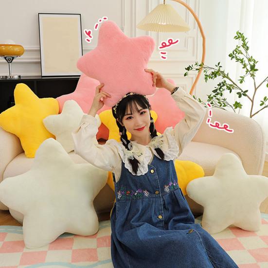 Star Pillow Cute Soft Fluffy Sleeping Throw Cushion Sofa Couch Bed Decoration Pentagram Shape PP Cotton Stuffed Toy Girlfriend Kids Gift
