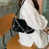 Small Fresh Cloud Underarm Bag Niche Design Pleated Shoulder Bag Women's Crossbody Texture Chain Woven Handbag
