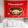Monchhichi Tapestry for Bedroom Aesthetic Classroom Tapestries Wall Hanging for Living Room Dorm Office,Ideal Creative Gift