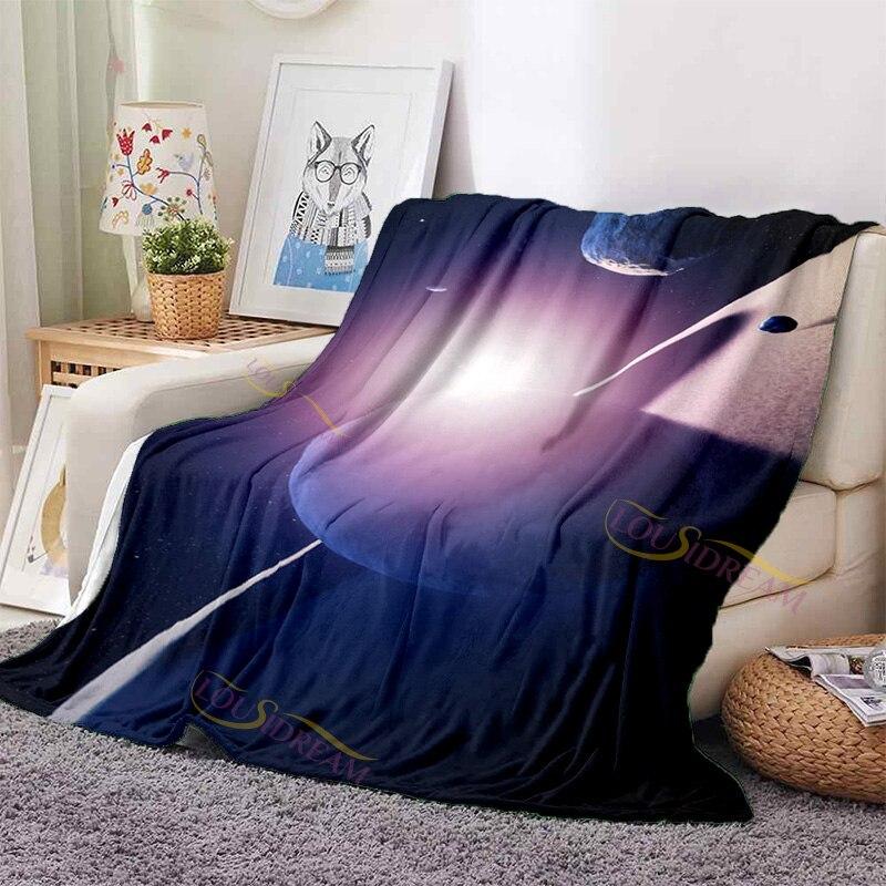Фланелевое одеяло с тематикой космического пространства Галактики, одеяло с солнечной системой, одеяло для космического пространства, дизайн для дивана-кровати, декор комнаты, подарок