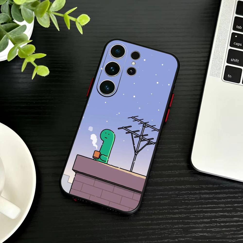 Cute cartoon J-Jurassic Phone Case For Samsung S26,S25,S24,S23,S22,S21,S20,Plus,Fe,Lite,Others Black Cover