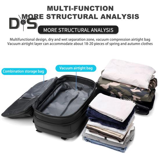 60л Vacpack рюкзак водонепроницаемый антивор воздушный вакуумный компрессионный дорожный рюкзак с электрическим насосом для путешественников