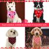 Valentine's Day Dog Bandana Dog Heart Prints Cute Triangular Bib with Love Pet Scarf for Small