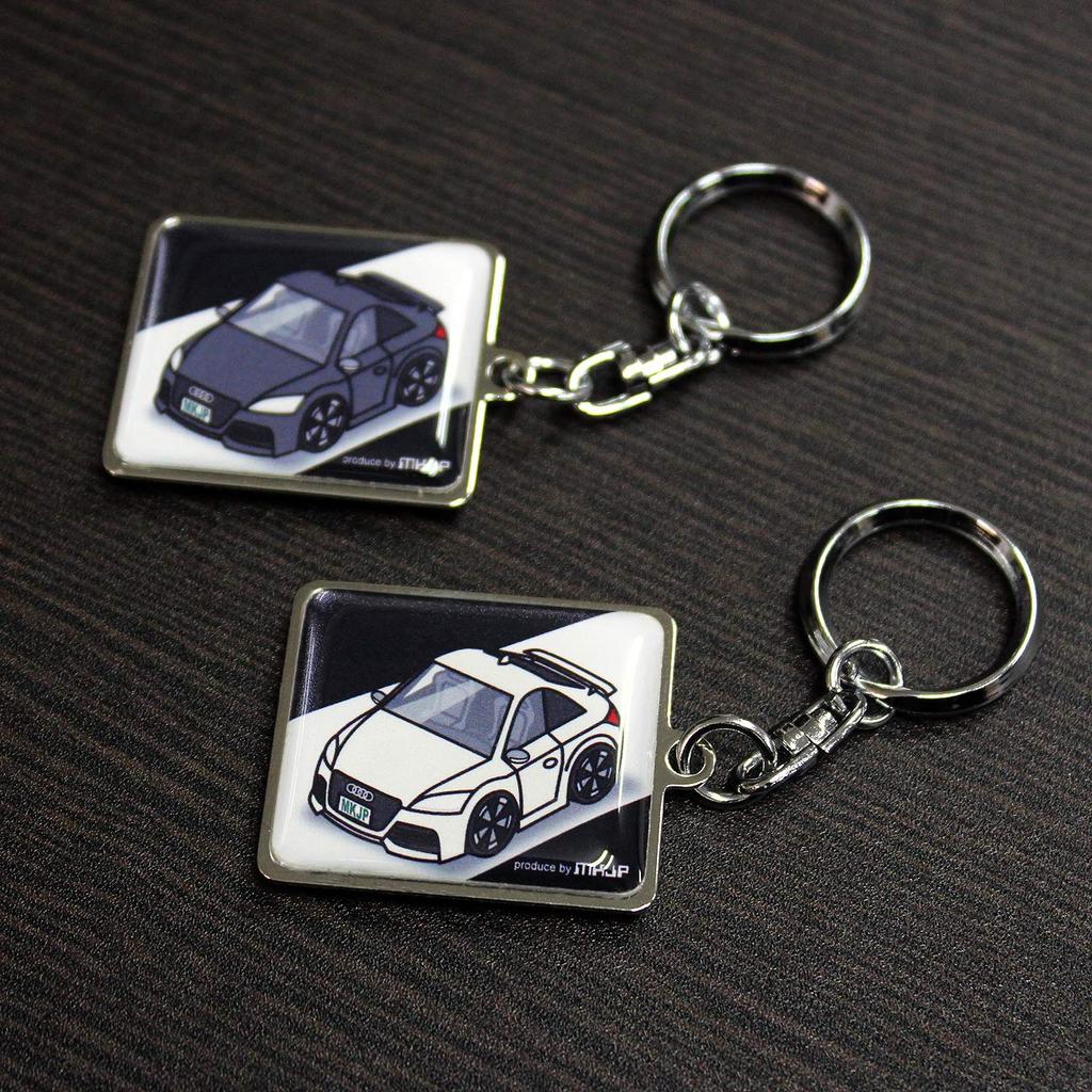 Custom Keychain Honda Civic Type R FD2 Black Car Light Blue [MKJP] Base Color