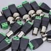 Female Male DC BNC Connector 2.1*5.5mm DC Jack Power Audio Adapter Electrical Wire Converter For RGB LED Strip Light CCTV Camera