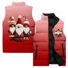 Ladies' Casual And Fashionable Sleeveless Vest Christmas Printed Cotton Jacket