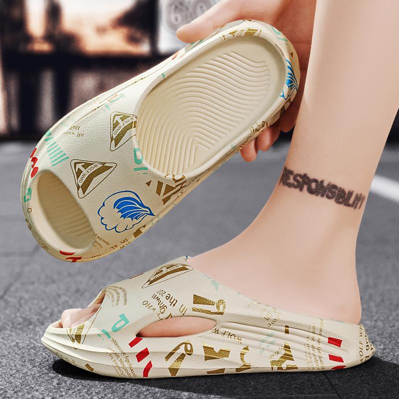 Мода Модные новые сандалии для мальчиков Повседневные модные мужские тапочки летние шлепанцы для улицы пляжные сандалии Легкая мужская обувь для ванной