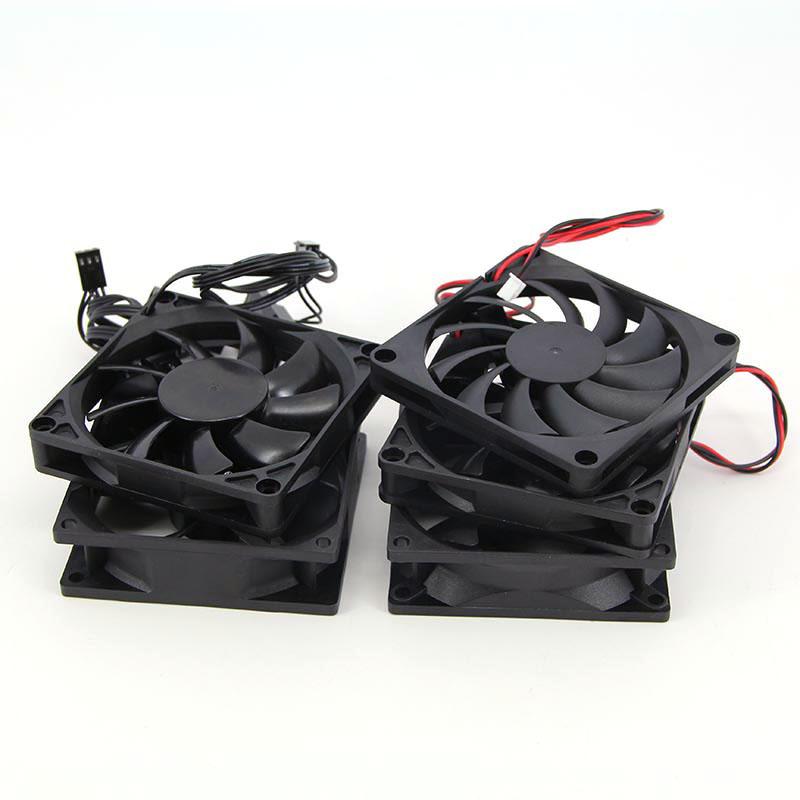 DC 5V 12v 24V 8cm 8010 8015 8025 3pin 4pin Xh 2.54 Brushless Cooling Fan 80x25mm Heatsink Radiator 80x10 80*15 For PC Case GPU