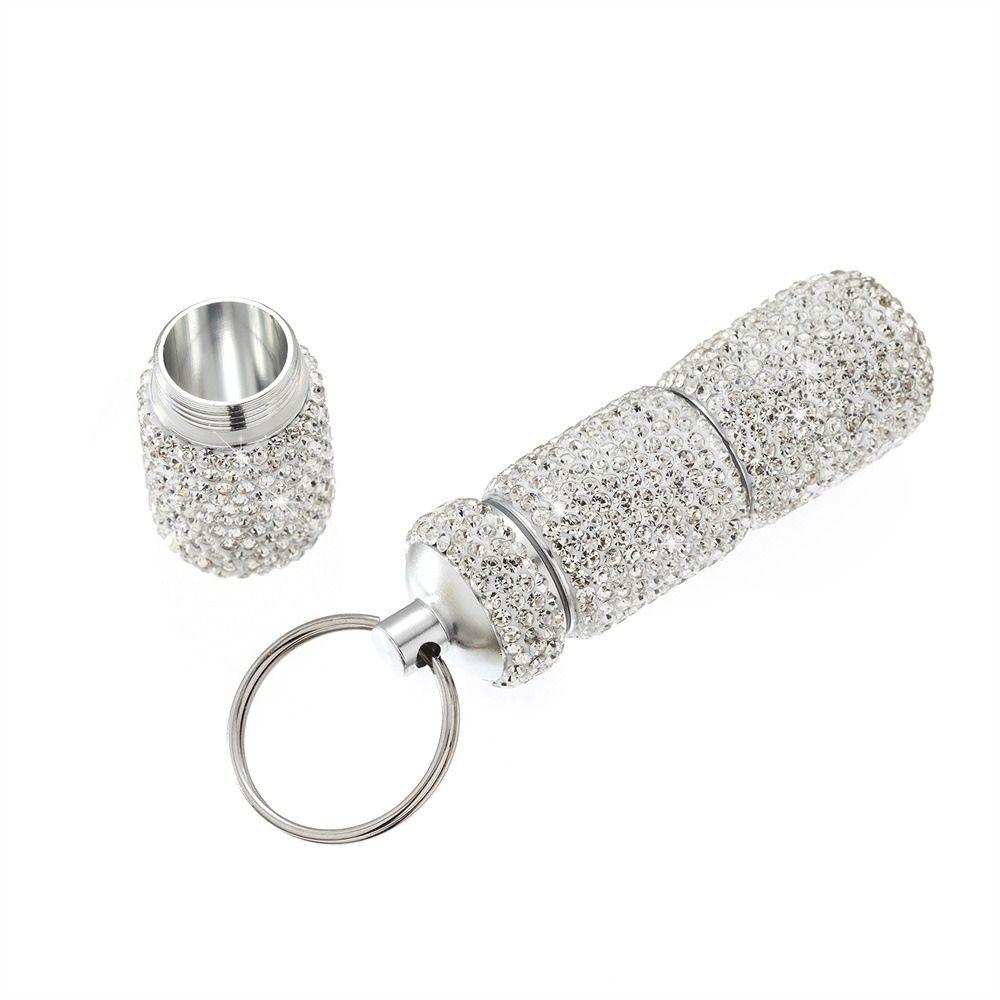 Водонепроницаемый симпатичный ящик для хранения таблеток, органайзер со стразами, подвеска для бутылок, дорожная сумка