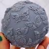 DIY Butterfly Ball Candle Silicone Mold Butterfly Carving Pattern Ball Candle Mold Butterfly Ball Resin Gypsum Silicone Mold