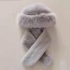 2 Pcs/Set Men Winter Mongolian Hat Neck Warmer Thick Stretchy Solid