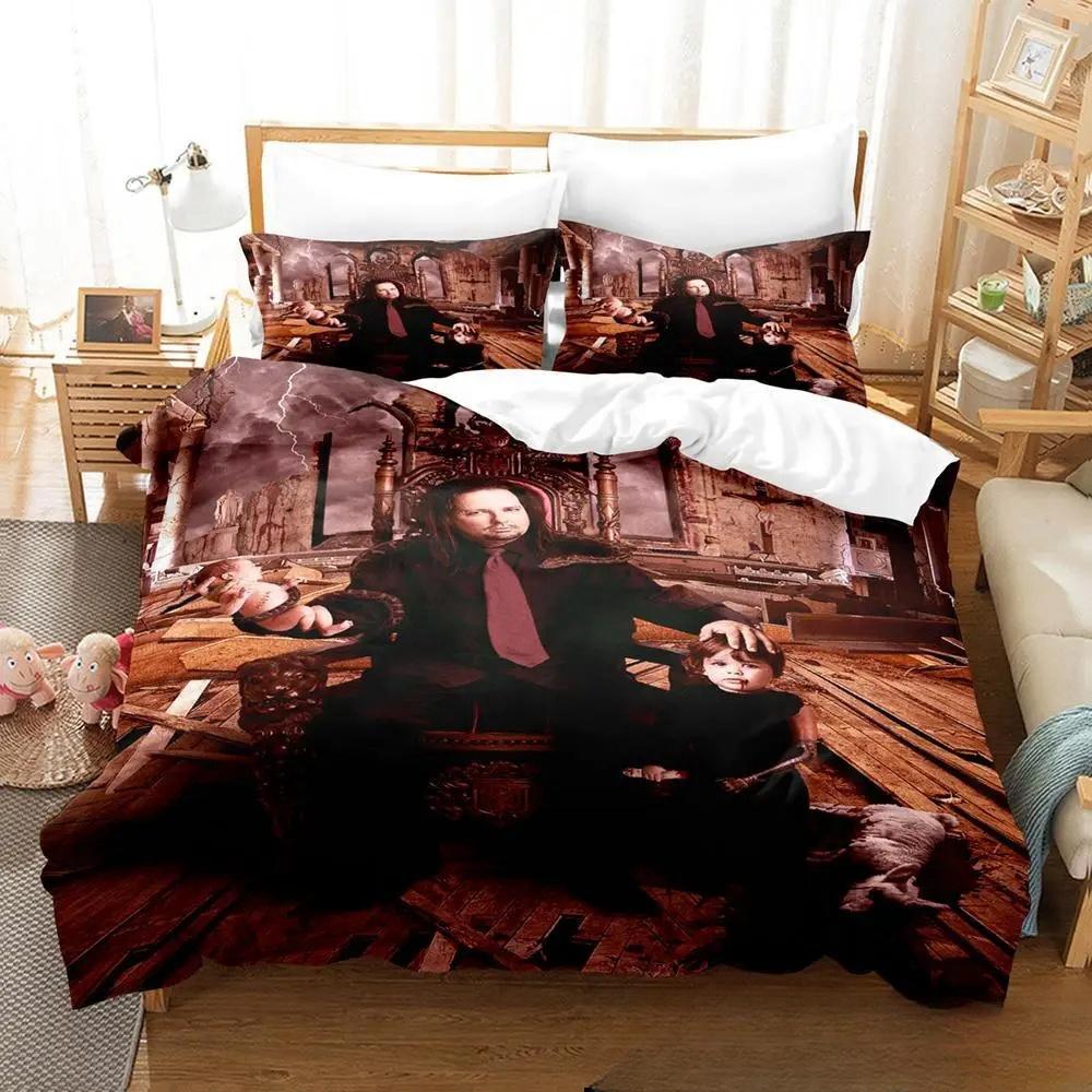 3D Печать Коллекция Постельного Белья Рок-Группы Korn Пододеяльник Коллекция Постельного Белья Чехол для Одеяла Наволочка Одеяло Размер King Queen Постельное Белье для Мальчиков и Взрослых