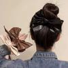Leather Bow Elastic Hair Bands Fashion Hair Accessories Elastic Headband Scrunchies Ponytail Holder Rubber Bands Hair Rope Ties