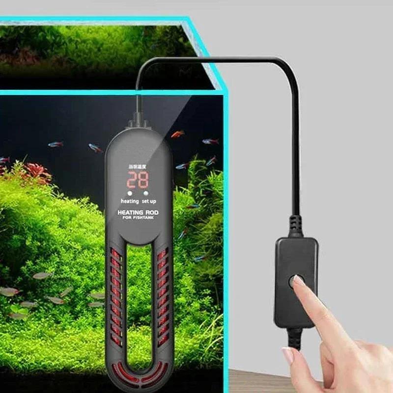 Аквариум кварцевое стекло ЖК-дисплей цифровой нагревательный стержень погружной аквариумный нагреватель воды для аквариума новый погружной нагревательный стержень