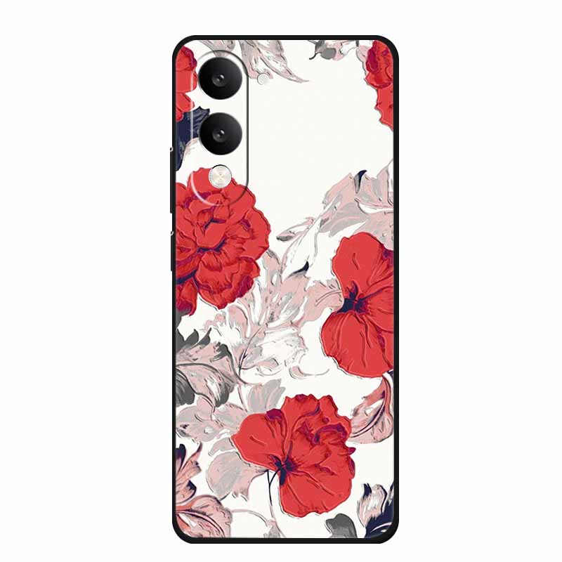 3D Тисненый Чехол Для Vivo iQOO Z10 Lite Чехол Для Телефона Coque Цветы Силиконовый Мягкий Задний Чехол Для Vivo Y29S Y29T Y19s GT 5G Чехол Funda