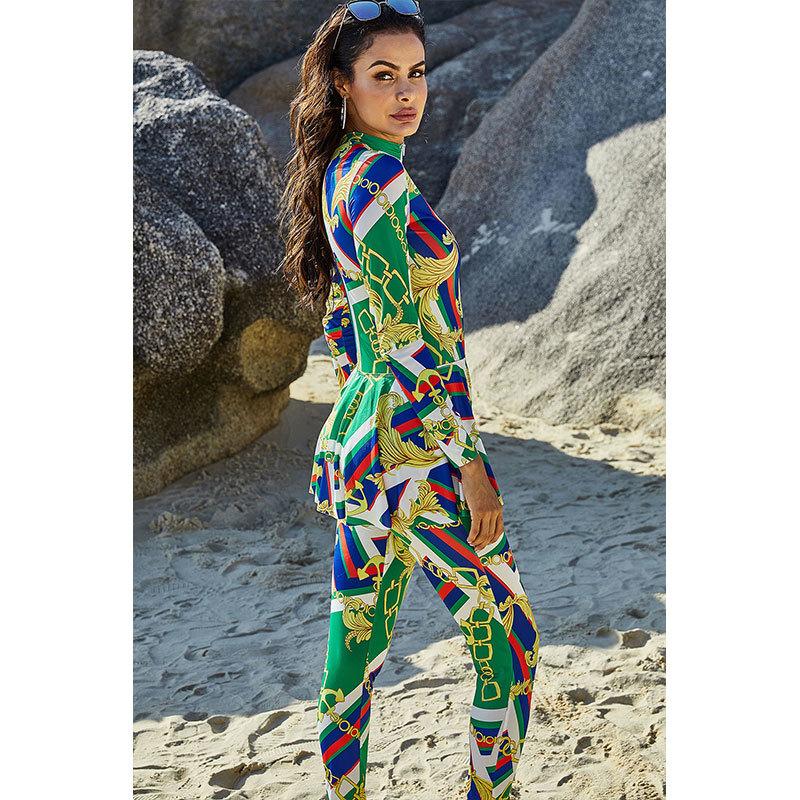 Мусульманский купальник с цветочным принтом, летний купальник с полным покрытием, арабский буркини, исламский купальный костюм