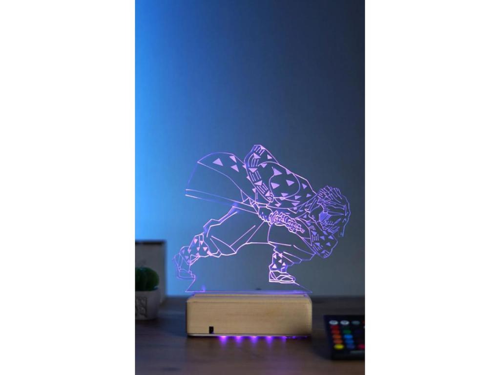 Zenitsu Agatsuma Demon Slayer 16 цветов аниме ночник