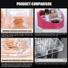 Makeup Cotton Pad Organizer With Bamboo Lid Bathroom Storage Box For Cotton Swabs Cosmetics Jewelry Makeup Remover Pad Container