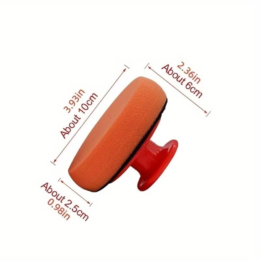 6Pcs Handle Car Wax Wash Polish Pad Car-Styling Polisher Power Handle Waxing Sponge Microfiber Sponge Car Cleaning Cloth