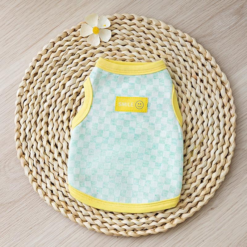 Одежда для собак Летняя Тонкая Вышитая Авокадо Слинг Маленькая и Средняя Бигбер Щенок Кошка Жилет Одежда для питомцев