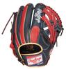 Rawlings HYPER TECH COLOR SYNC Мягкая бейсбольная перчатка для броска, Универсальная, GR6HTCN65, Темно-синий/Алый, 11,75 дюйма, Для левой руки
