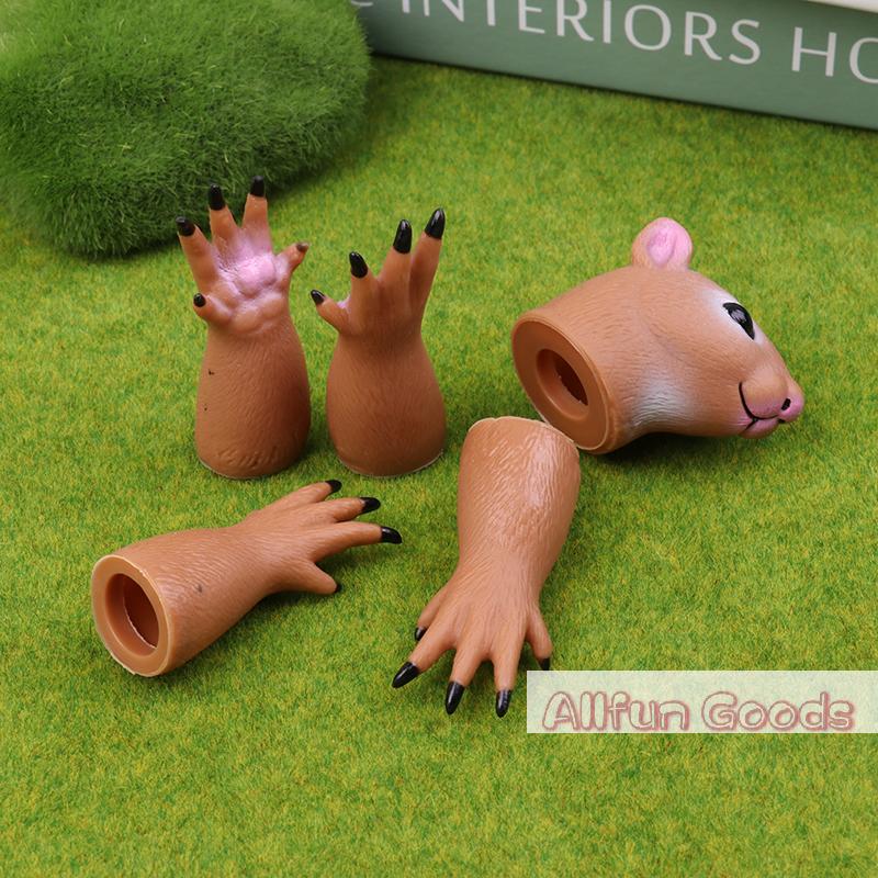[TG835]Squirrel Finger Hand Puppet Novelty Toys For Kids Birthday Party Cosplay Plaything Gift
