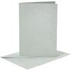 Double Cards and Envelopes - Pearlescent Silver - 10.5 X 15 Cm - 8 Pcs