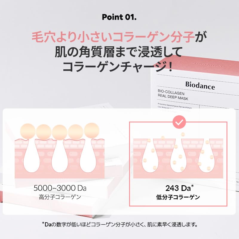 Bio Collagen Real Deep Mask Гидрогелевая маска Высокоувлажняющая Укрепляющая Поры Уход за Кожей Корейская Косметика [Bio-Dance] (16 штук) Не липкий