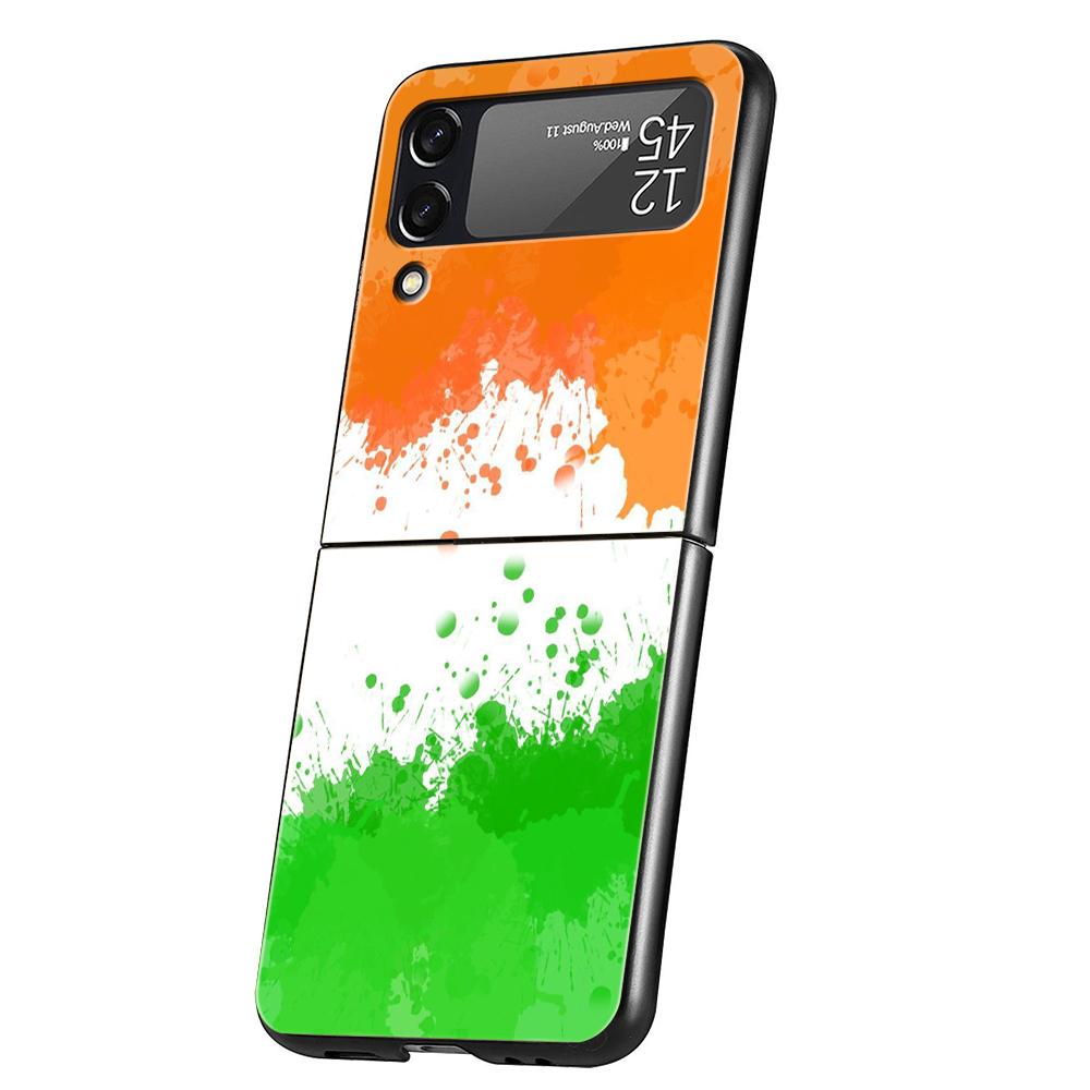 Чехол для телефона с флагом Ирландии для Samsung Galaxy Z Flip 3 4 5 6 7 Жесткий Черный Складной ПК Для Samsung Z Flip3 Flip4 Flip5 Чехол
