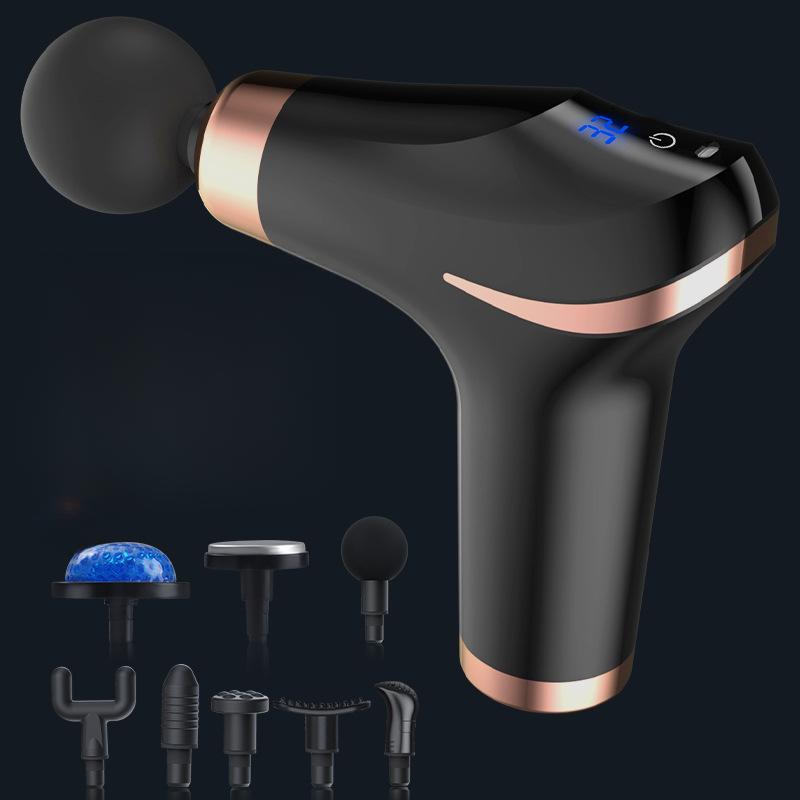 Нагревающий ледяной компресс Портативный фасциальный пистолет Массажер для расслабления мышц, Фитнес-электрический инструмент, Массажер для поясницы и шеи