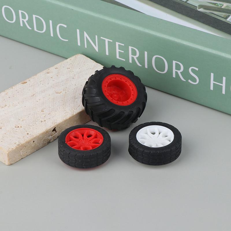 10 шт. игрушечных резиновых колес для ПК, покрышек, сделай сам, мини-технология, 4WD, цветные покрышки, отверстие