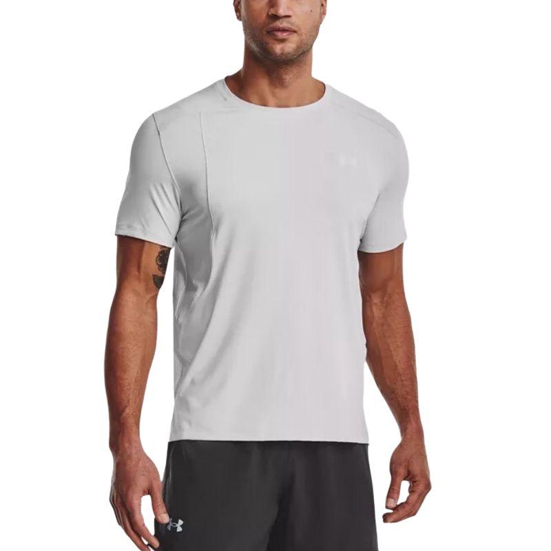 Under Armour Дышащая футболка для бега с круглым вырезом и коротким рукавом, мужская белая 1370338-100