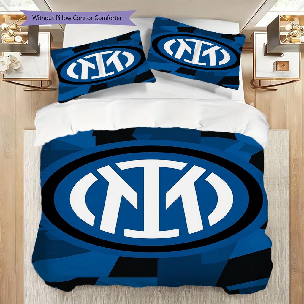 Inter Milan Legacy: Blue Passion Bedding (1 * duvet cover + 2 * pillowcase, without core) Soft and comfortable Christmas birthday gift