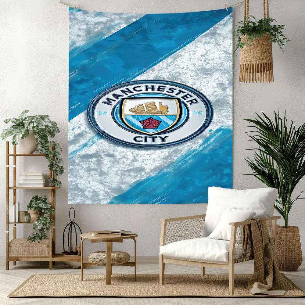 Manchester City Fc Wall Decor Tapestry Art For Pet Memorial Birthdaywedding Party Backdrop Family Gift