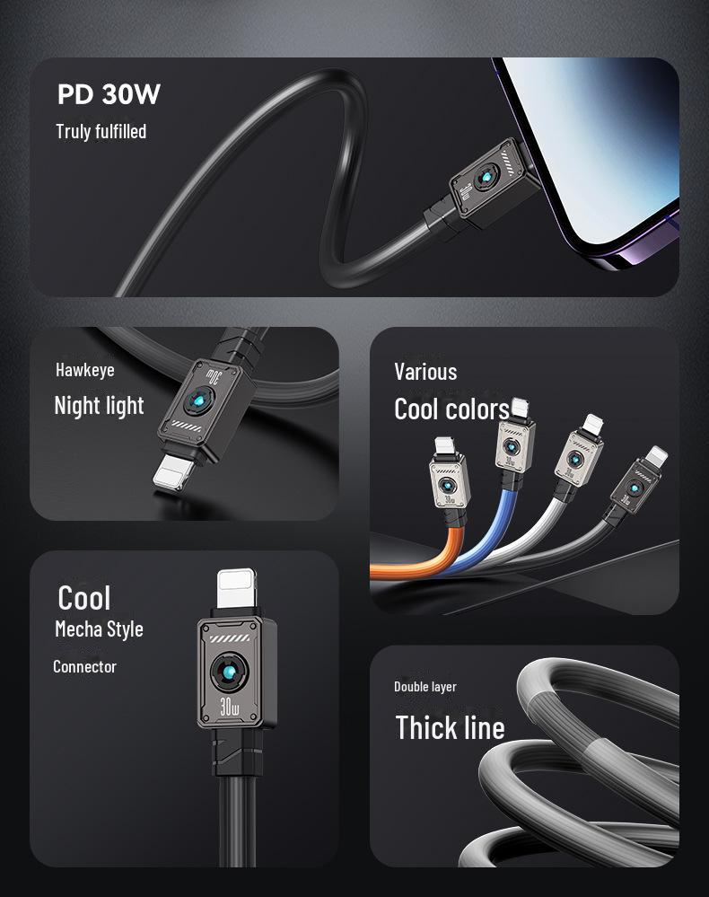 Кабель USAMS с двумя разъемами Type-C для быстрой зарядки Apple 15, совместимость с PD30W