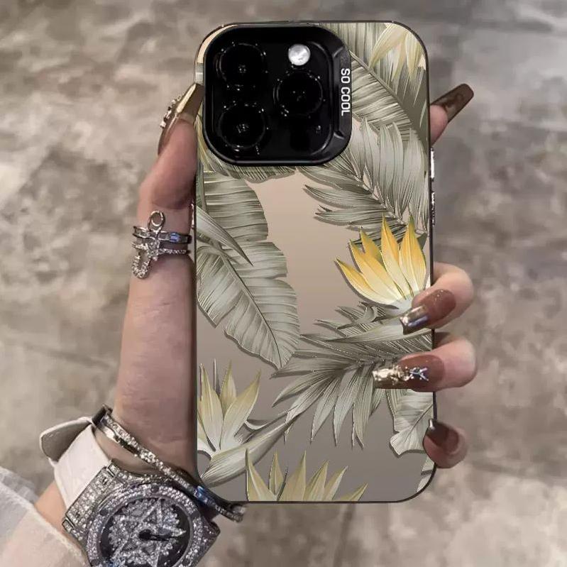 Ретро Чехол с Бабочками и Листьями для Телефона Samsung S25 S24 S23 S22 S21 S20 Ultra Plus FE Ударопрочный Чехол для Samsung Note 20 Ultra