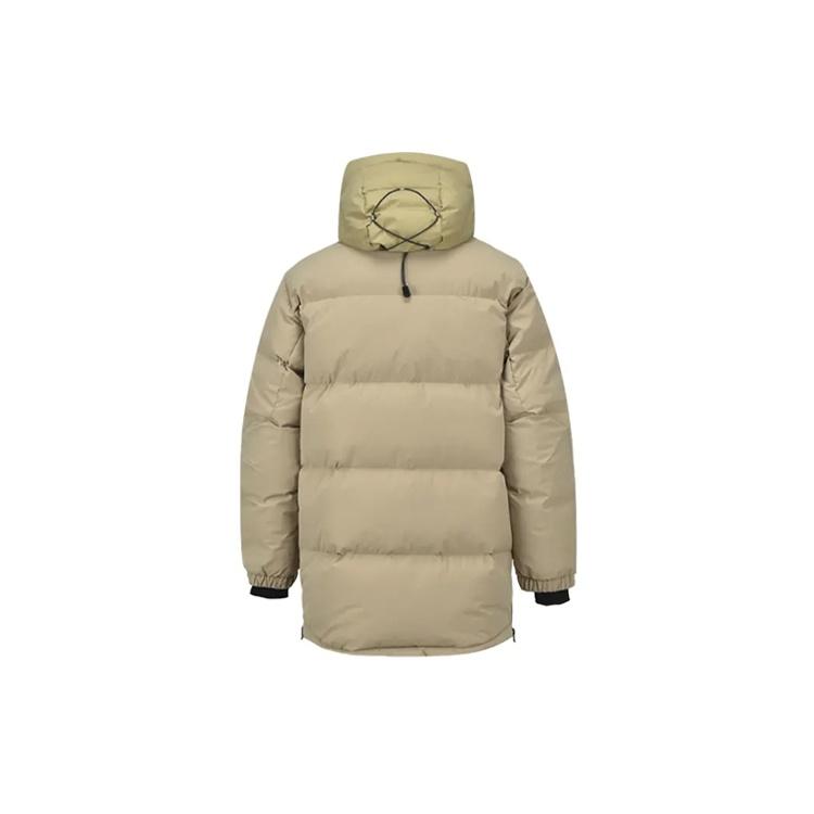New Balance Winter Hooded Long Down Jacket Asia Sizing 'Khaki' Men's NPA43111-BEI
