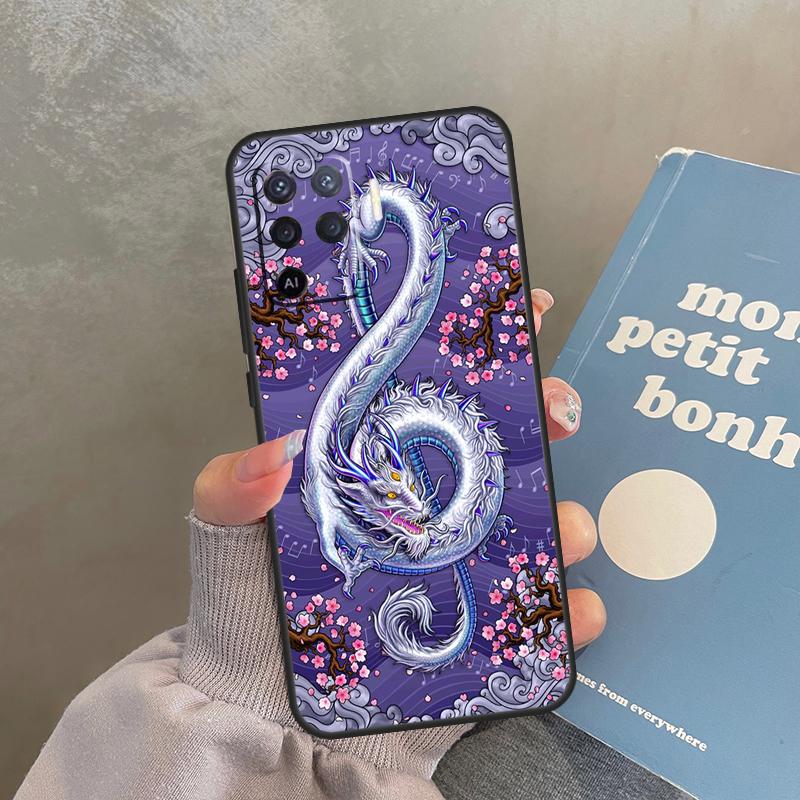 Японский чехол-дракон для Oppo A40 A60 A80 A98 A78 A18 A38 A58 A16 A76 A96 A17 A77 A74 A94 A54 A57S A15
