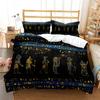 Mystery Egypt Egyptian Golden Anubis Print Bedding Set Duvet Cover with Pillowcase Comforter Bed Single Twin Full Queen Kid Gift