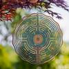 10 Inch Hanging Spinner Wind Chime with Mandala Design 360 Degree Rotating Hook Elegant Garden Decor Unique Dynamic Gift for Friends
