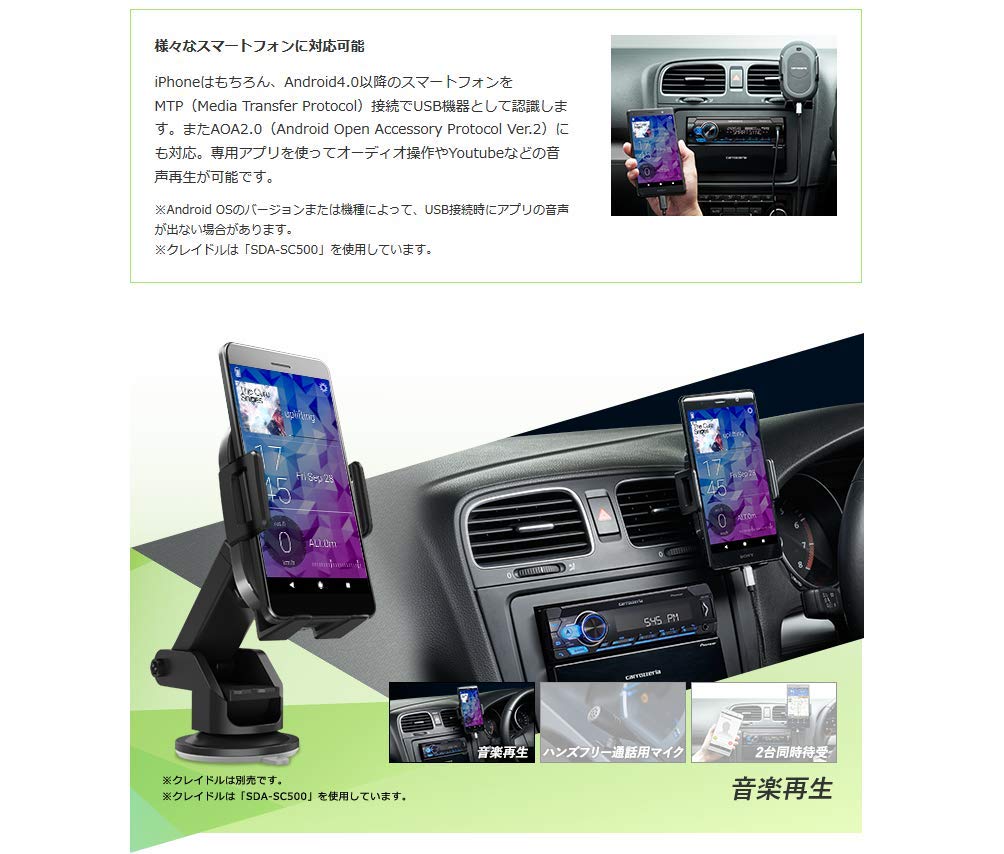 Pioneer Audio 1D Mechaless Bluetooth USB iPod iPhone AUX DSP Carrozzeria MVH-5500