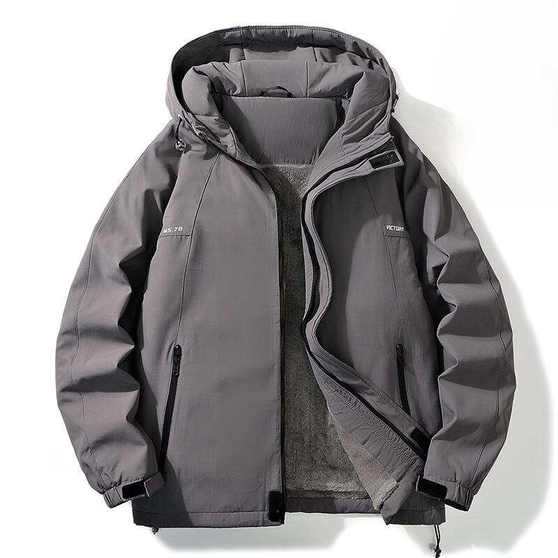 Флисовая куртка с капюшоном мужская утолщенная теплая куртка для походов в горы для пар мужская