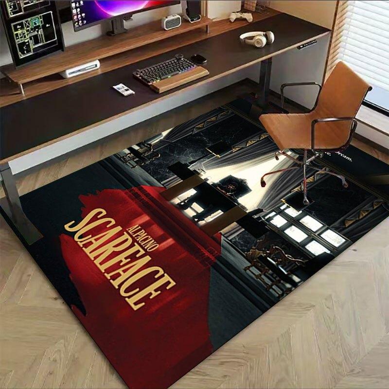 1 шт. Коврик для офисного кресла Scarface, Мягкий, Удобный, Всесезонный, Идеально подходит для дома, спальни или офисного декора, Идеальный подарок для
